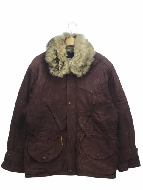 Other Designers Vintage - Vintage Onbu de Dacco Sherpa Design Leather Jacket