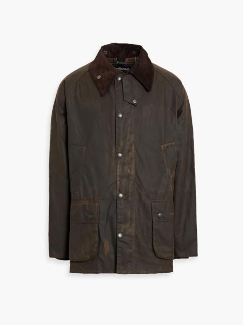 Barbour Bedale corduroy-trimmed waxed cotton jacket