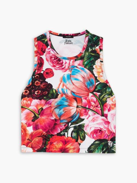 Other Designers Floral-print stretch tank