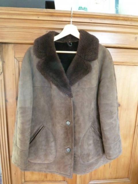 Other Designers Vintage - 100% Real Sheepskin Lambskin Shearling Coat Jacket