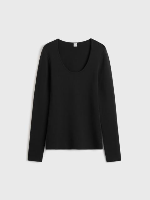 TOTEME Compact knit top black