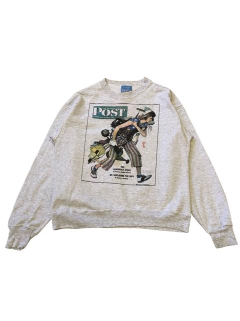 Other Designers New York Post - Vintage 90s Norman Rockwell Saturday Evening Post Sweatshirt