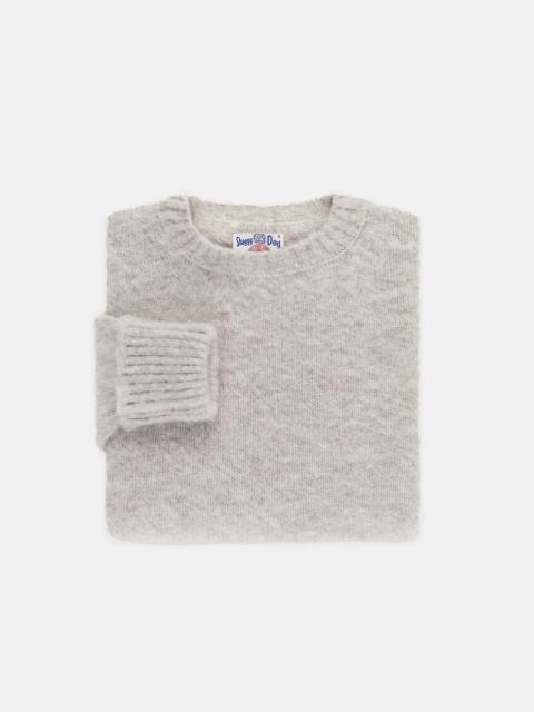 J. PRESS MADE-IN-SCOTLAND LIGHT GREY SHAGGY DOG SWEATER - CLASSIC FIT