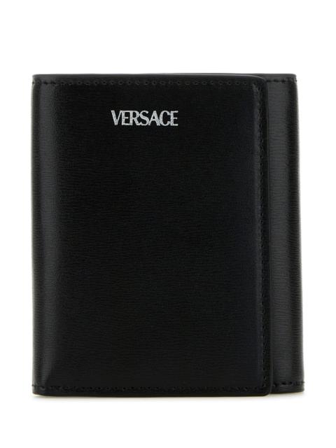 VERSACE Black leather wallet