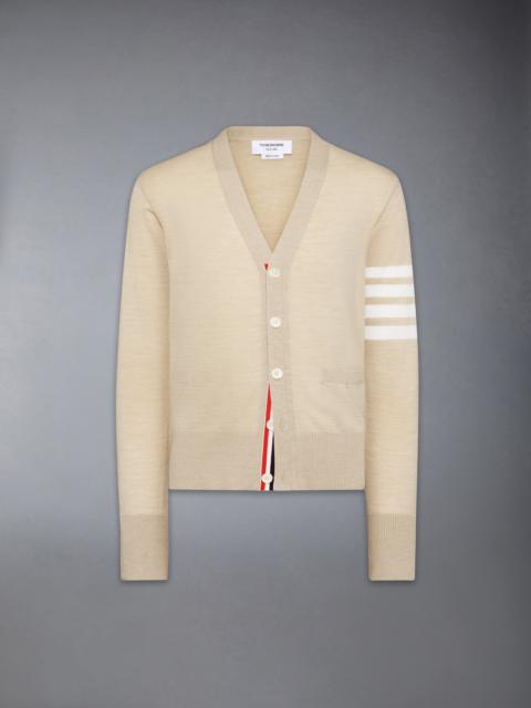Thom Browne MERINO WOOL 4-BAR CLASSIC V-NECK CARDIGAN