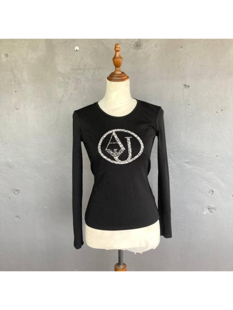 Other Designers Armani Jeans Women's Black T-shirt