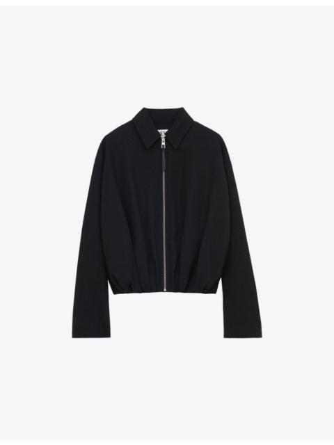 Loewe Draped Long-Sleeve Wool Blend Jacket