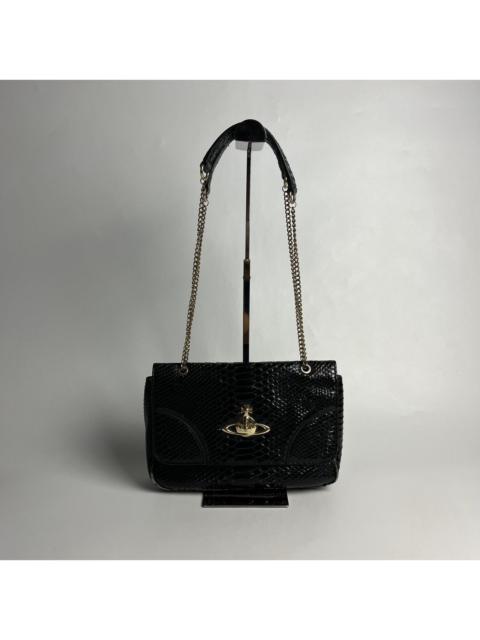 Vivienne Westwood Vivienne Westwood Frilly Snakeskin Chain Shoulder Bag
