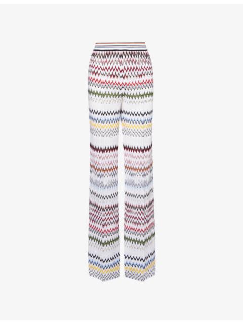 Missoni Chevron-Knit Cotton-Blend Trousers