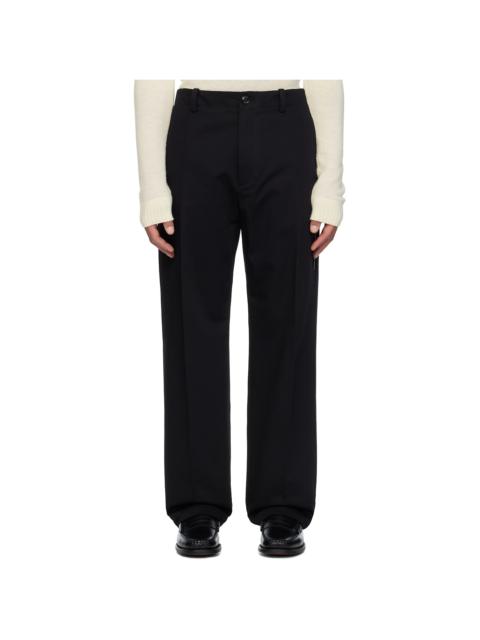 Moncler Moncler x FRGMT Hiroshi Fujiwara Black Cotton Gabardine Trousers