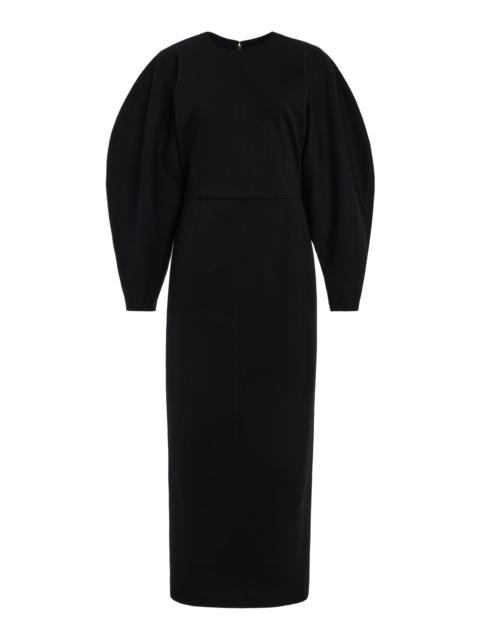 CAROLINA HERRERA Arc-Sleeve Ponte Dress black