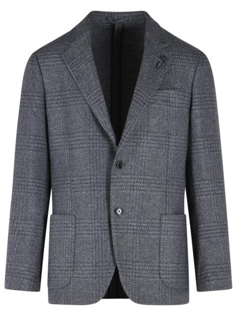 LARDINI Lardini 'ROMA' Navy Wool Blend Jacket