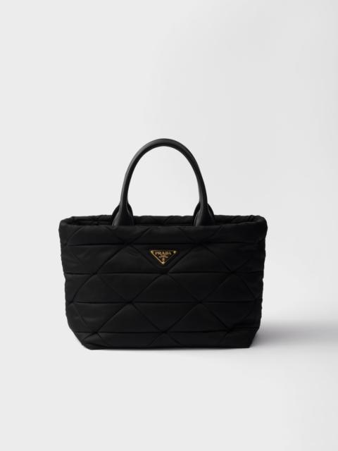 Prada Medium padded Re-Nylon and leather tote bag