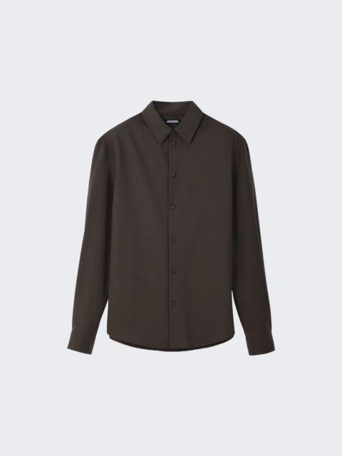 JACQUEMUS La Chemise Mondani Dark Khaki