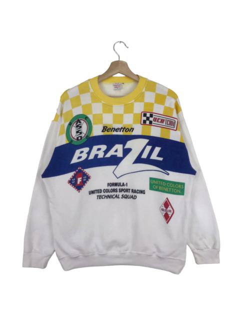 Other Designers United Colors Of Benetton - 90’s Benetton F1 Brazil Racing Team Crewneck