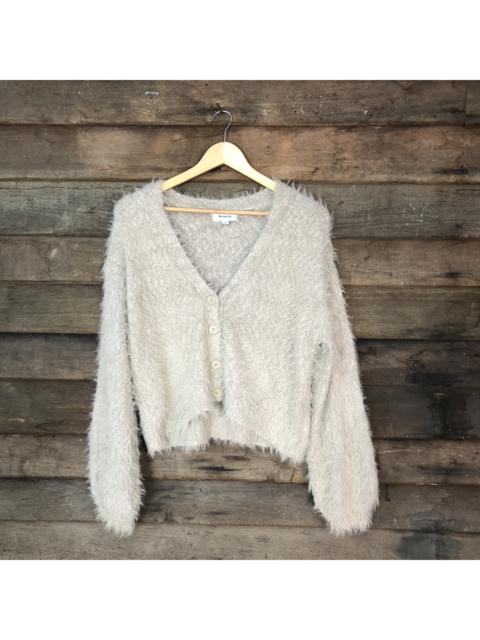 Other Designers Cardigan - Colony Grey Shag Shaggy Fur Mohair Cardigan knitwear #6957