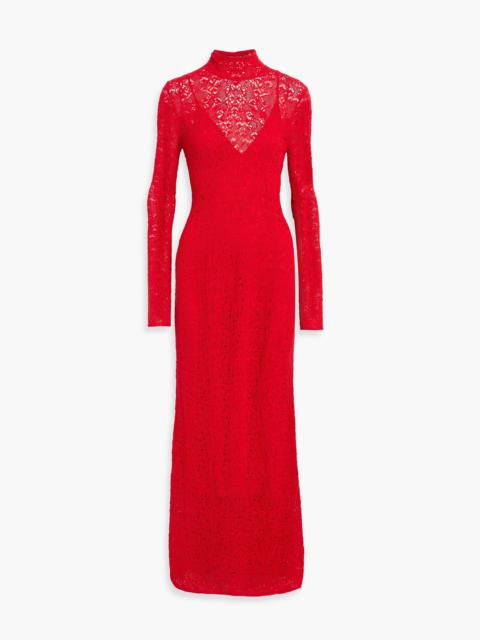 GABRIELA HEARST Lethe wool and silk-blend lace turtleneck maxi dress