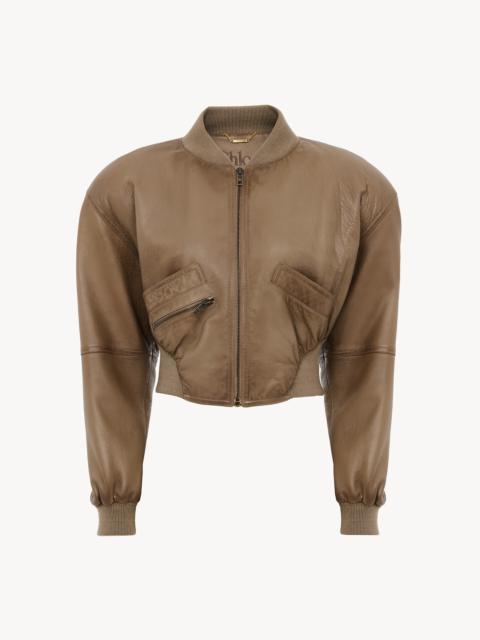 Chloé CROPPED BLOUSON IN LEATHER