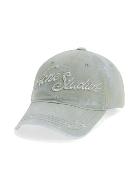 Acne Studios Acne Studios Carliy Venice Embroidered Logo Baseball Cap in Fog Grey at Nordstrom