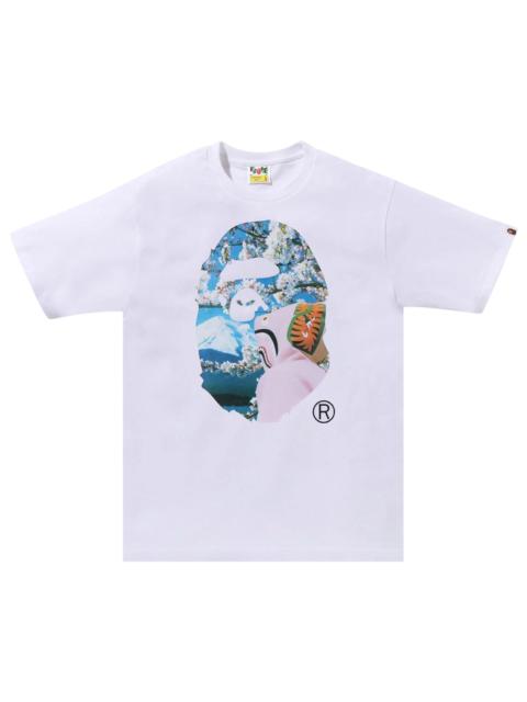 A BATHING APE® BAPE Sakura Ape Head Photo Tee #1 'White'