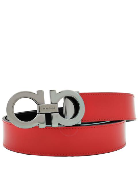 FERRAGAMO Ferragamo Gancini Embossed Reversible and Adjustable Belt