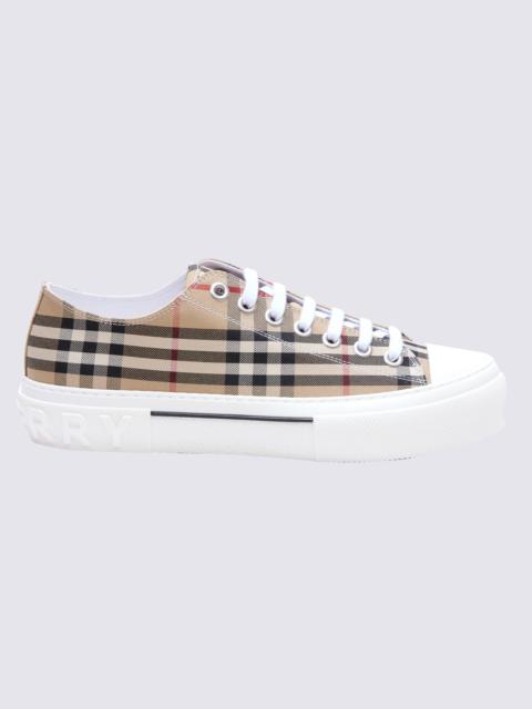 BURBERRY ARCHIVE BEIGE CANVAS SNEAKERS