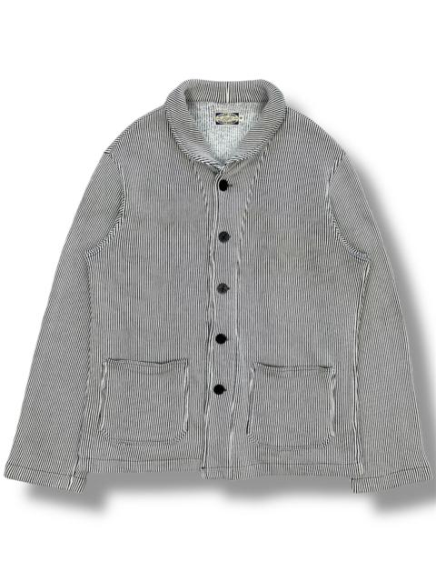 Sugar Cane Light Hickory Stripes Shawl Collar Jacket