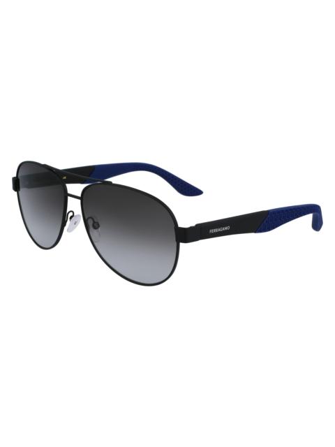 FERRAGAMO Ferragamo Grey Gradient Pilot Men's Sunglasses SF275SN 002 62
