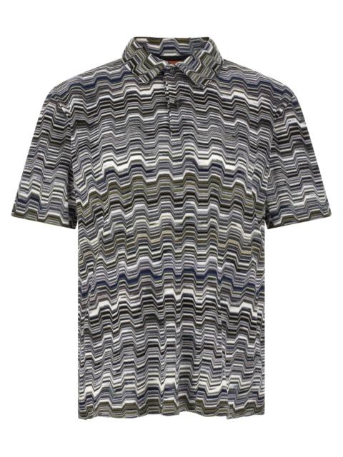 Missoni Missoni Men Irregular Zigzag Polo Shirt