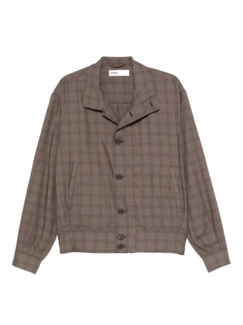 Our Legacy Glen plaid-pattern bomber jacket