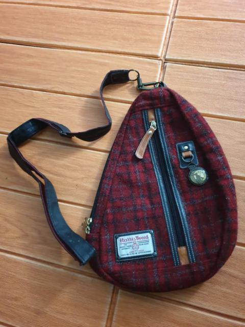 Archival Clothing - Harris Tweed red colour cross body bag