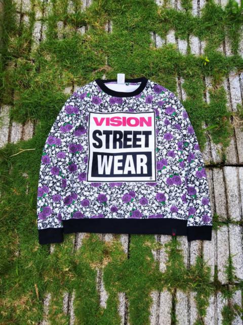 Other Designers Vintage - Vintage Vision Streetwear Skulls + Flower Sweatshirt