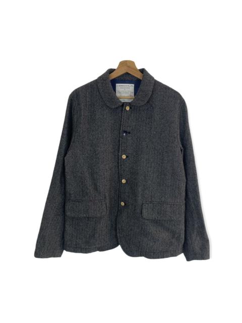 Other Designers R.Newbold herringbone wool cotton button jacket