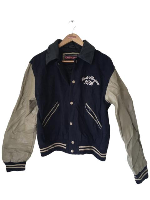 Other Designers Vintage - Chevignon Wool Leather Varsity Jacket