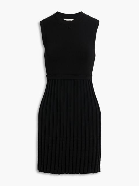 Sandro Pleated stretch-knit mini dress