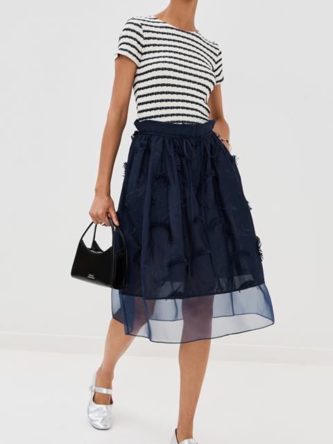 3.1 Phillip Lim Tie Waist Midi Skirt with Organza Combo