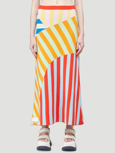 SUNNEI Patchwork Knit Skirt