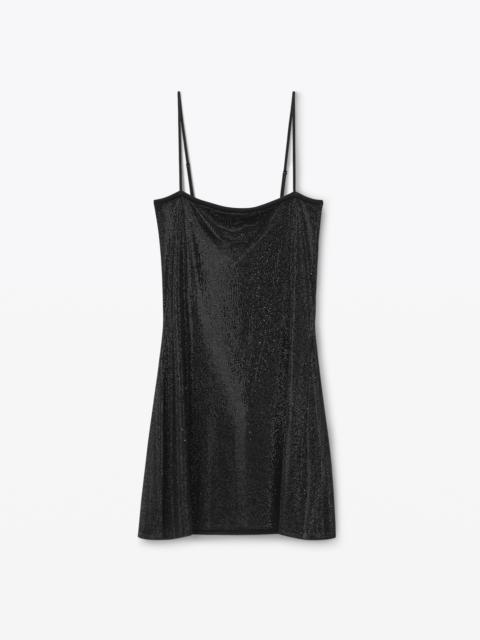 Alexander Wang Black Crystal Hotfix Cami Dress