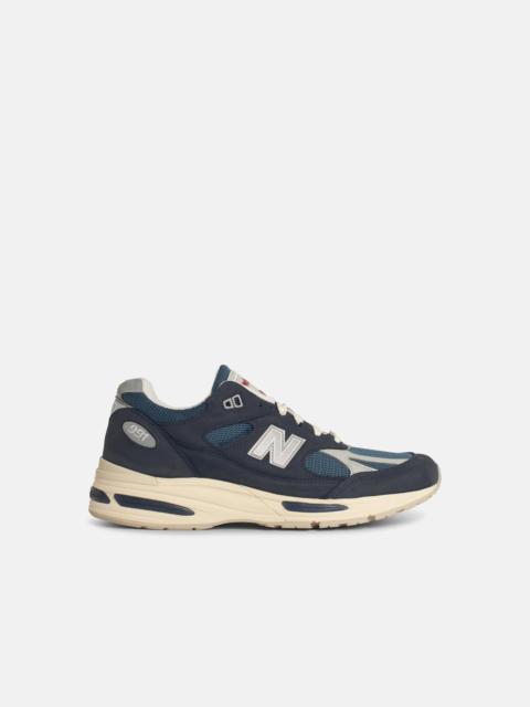 New Balance '991' NAVY SUEDE BLEND SNEAKERS