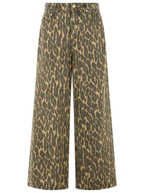 GANNI Ganni Leopard Cotton Jeans