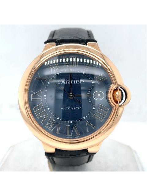 Pre-owned Cartier Ballon Bleu de Cartier Blue Dial Men's Watch WGBB0036