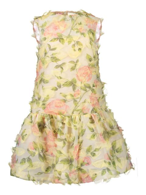 Oscar de la Renta Sleeveless English Rose Dress
