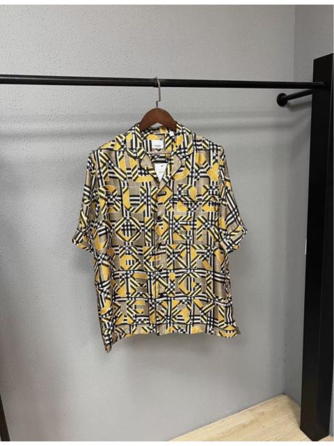 Burberry Burberry Logo & Vintage Check Silk Twill Shirt