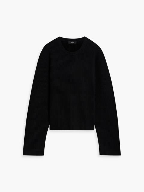 Theory Ribbed wool and cashmere-blend sweater