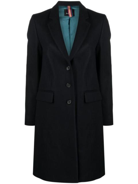 PAUL SMITH WOOL BLEND SINGLE-BREASTED COAT