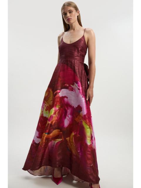 KAREN MILLEN Lily Macrae - Textured Strappy Woven Prom Dress