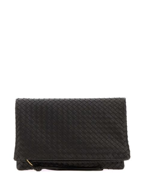 Bottega Veneta Bottega Veneta Women Dark Brown Leather Giornale Clutch