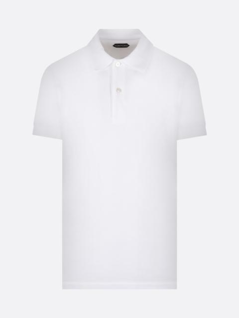 TOM FORD PIQUET POLO SHIRT WITH LOGO EMBROIDERY