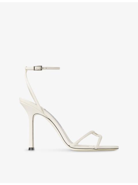 JIMMY CHOO Leo 100 Leather Heeled Sandals