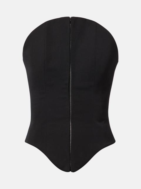 Alexander McQueen Wool corset top
